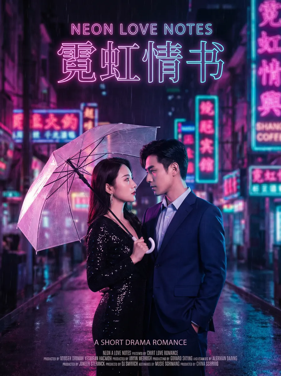 饮冰科技 热播都市爱情短剧 - 霓虹情书海报